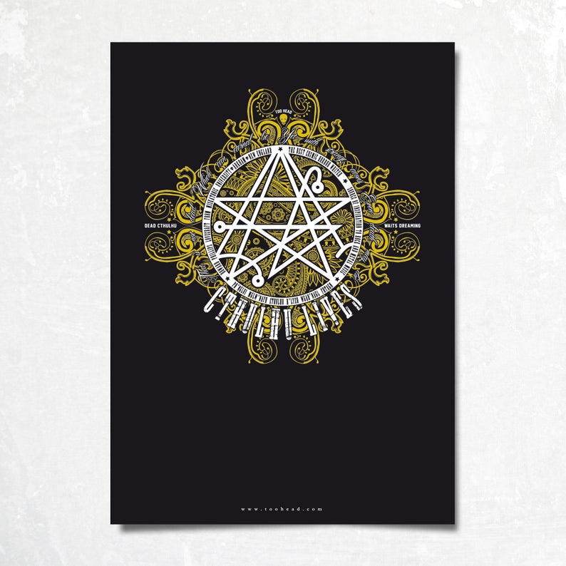too-head-magliette-rock-tshirts-poster-cthulhu-1